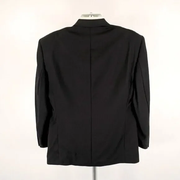 Joseph & Feiss International Thick Textured‎ Wool Black 44R Sport Coat 3 Button